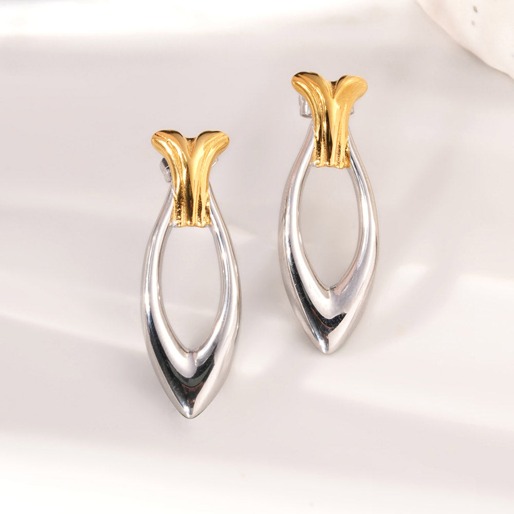 Sharp Leaf Drop Earrings
