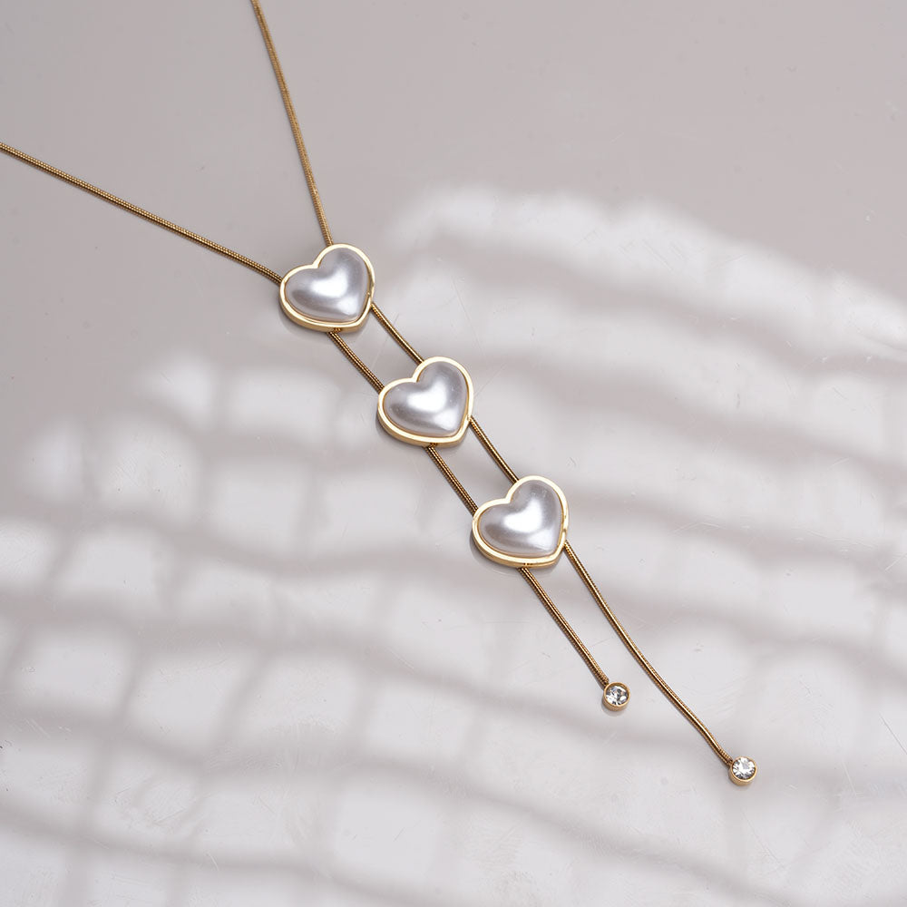 Triple Heart Adornment Necklace