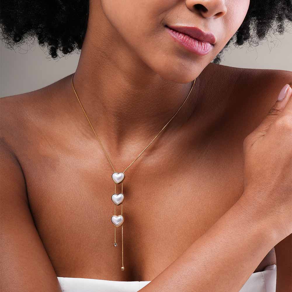 Triple Heart Adornment Necklace