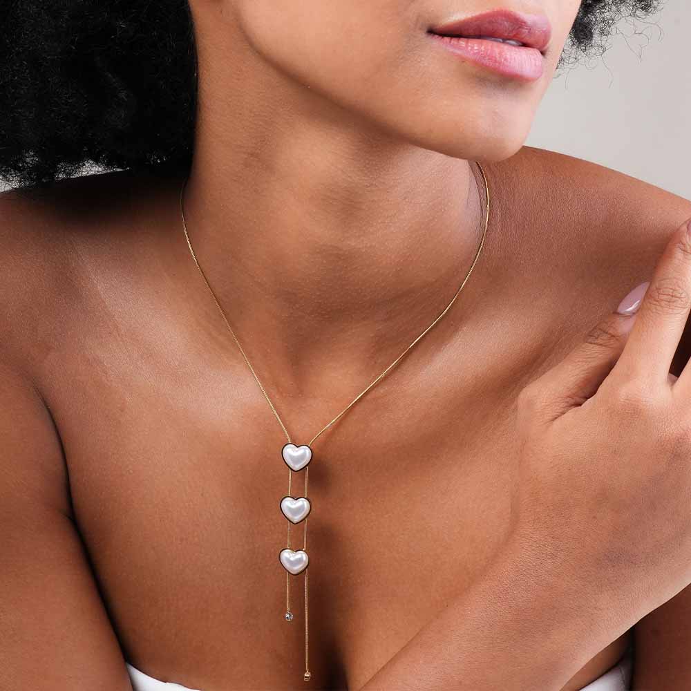 Triple Heart Adornment Necklace
