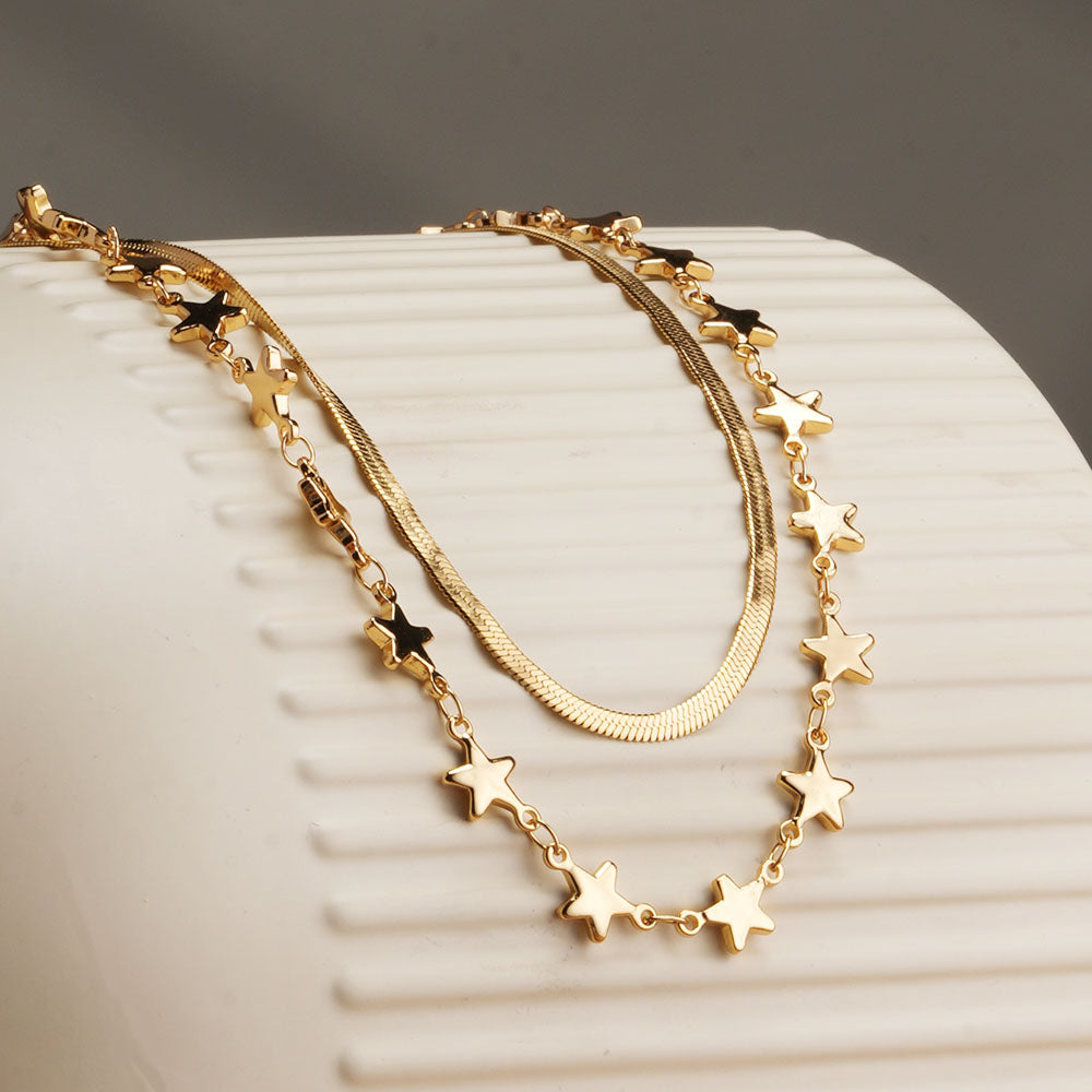 Star Grid Layer Necklace