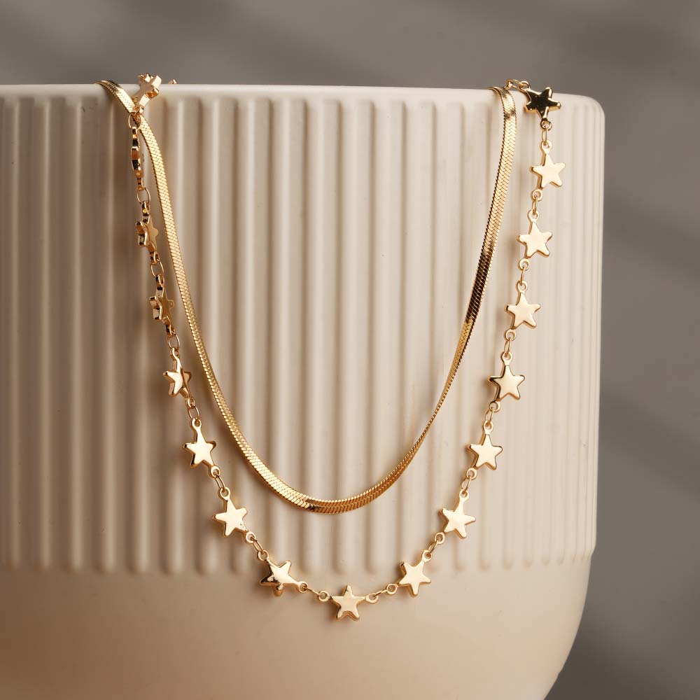 Star Grid Layer Necklace
