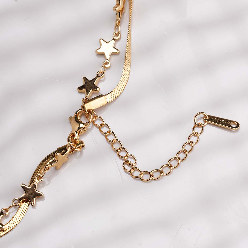 Star Grid Layer Necklace