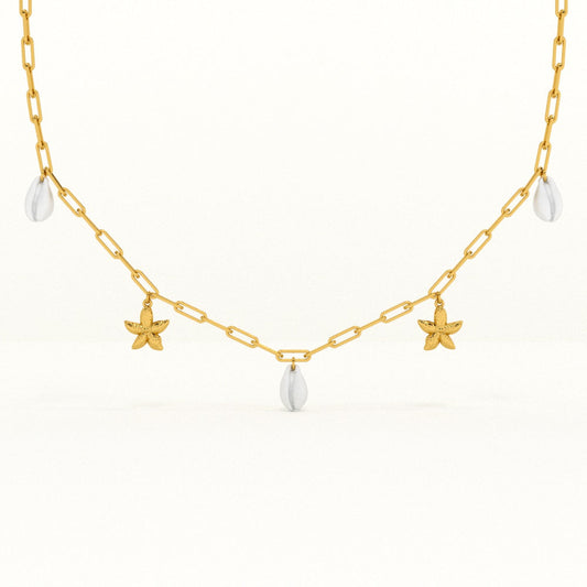 Shell & Starfish Link Necklace