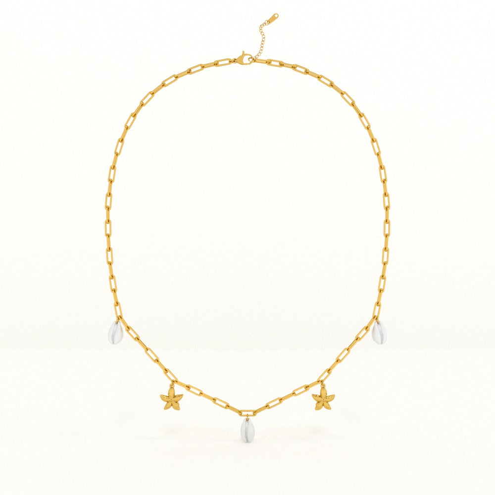 Shell & Starfish Link Necklace