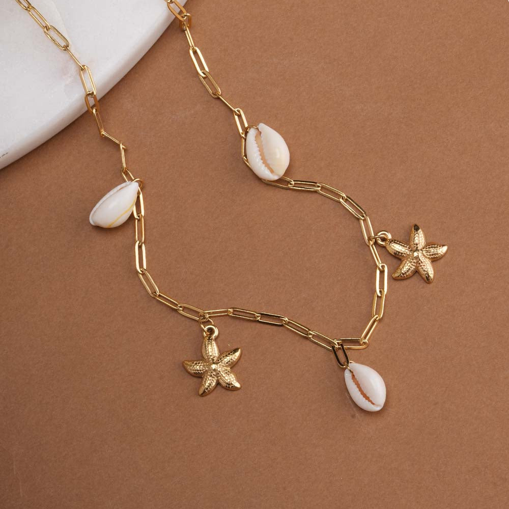 Shell & Starfish Link Necklace