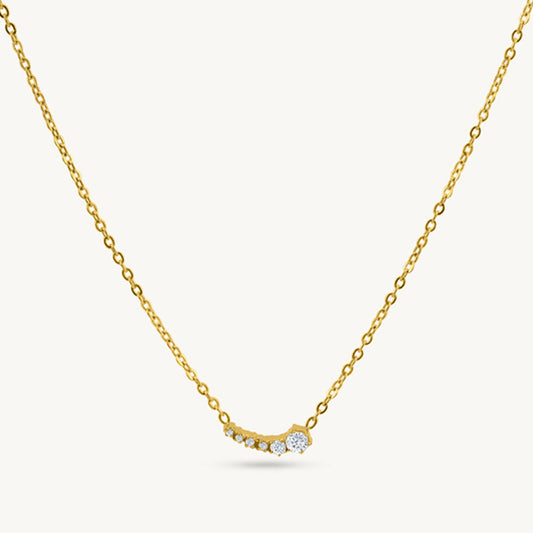 Radiant Arc Solitaire Necklace