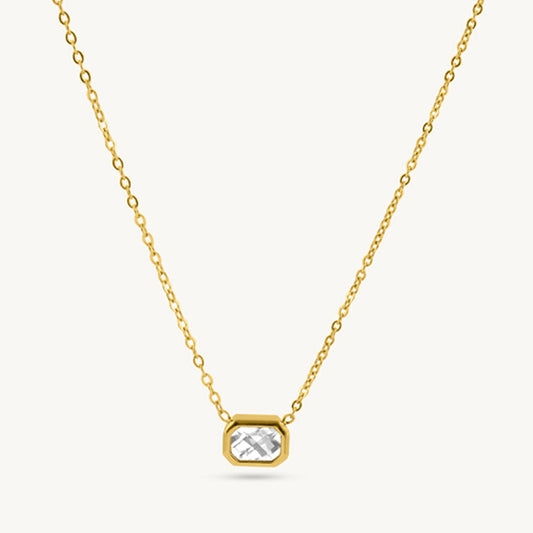 Royal Emerald-Cut Charm Necklace