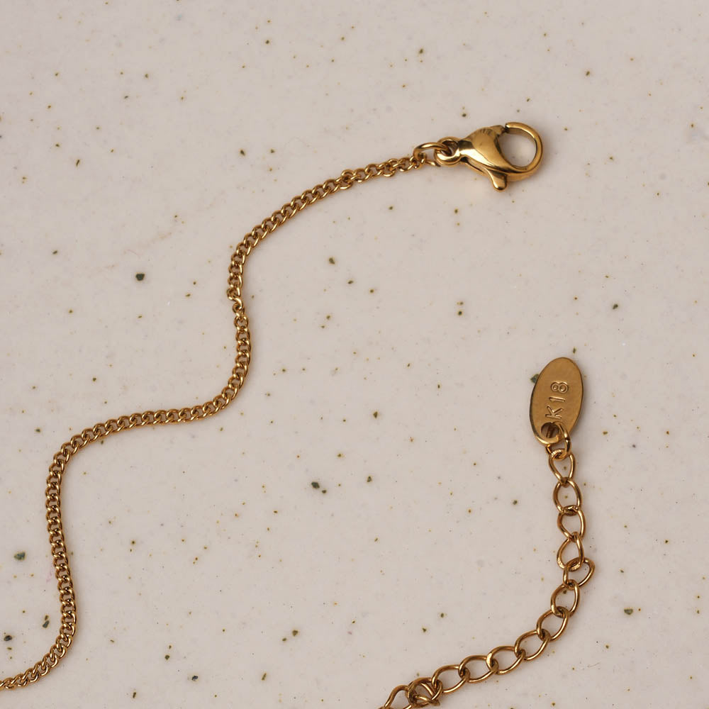Engraved Heart Lock Necklace with Chain Link