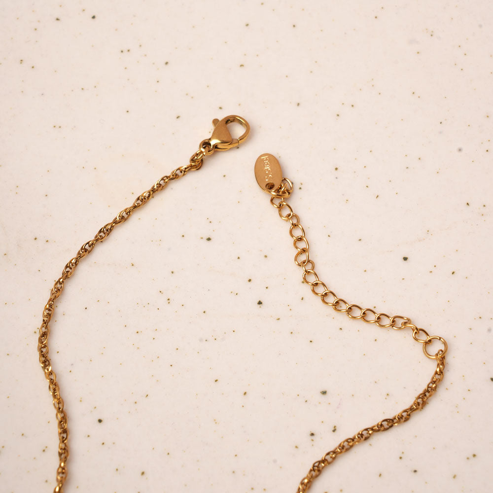 Golden Muse Abstract Pendant Necklace