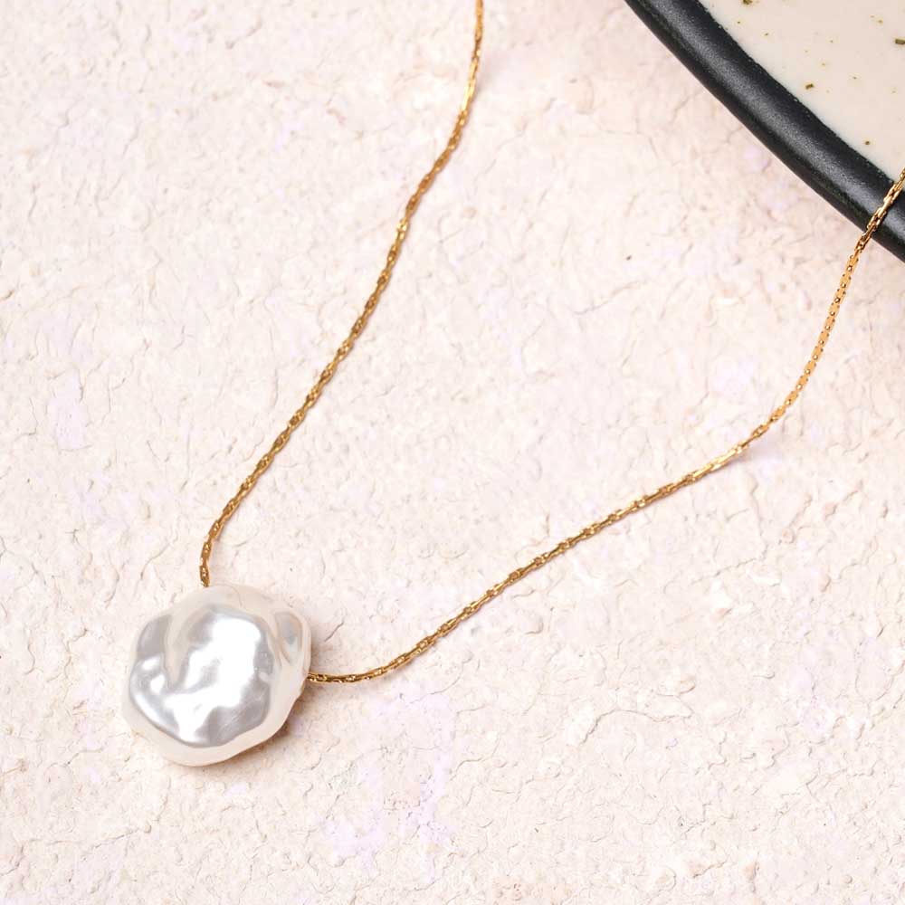 Pearl Sphere Drop Pendant Necklace
