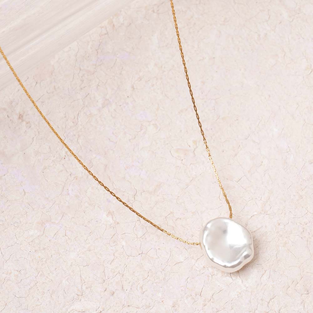 Pearl Sphere Drop Pendant Necklace