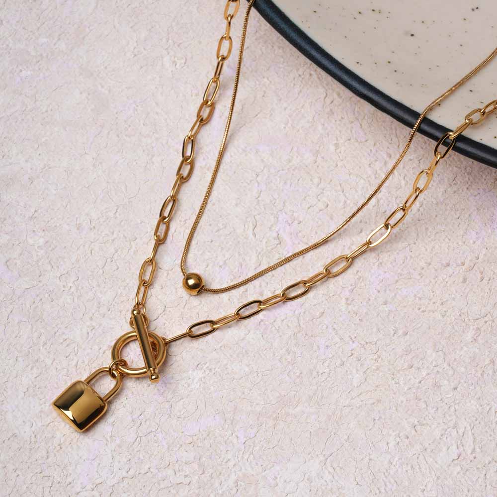 Golden Hug Pendant Necklace