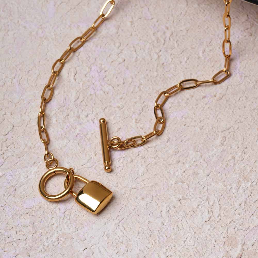 Golden Hug Pendant Necklace
