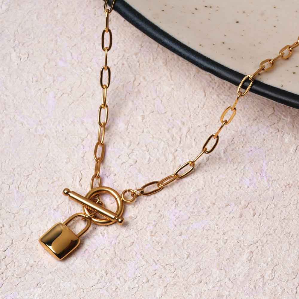 Golden Hug Pendant Necklace
