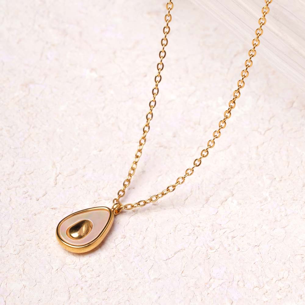 Gilded Teardrop Lock Necklace