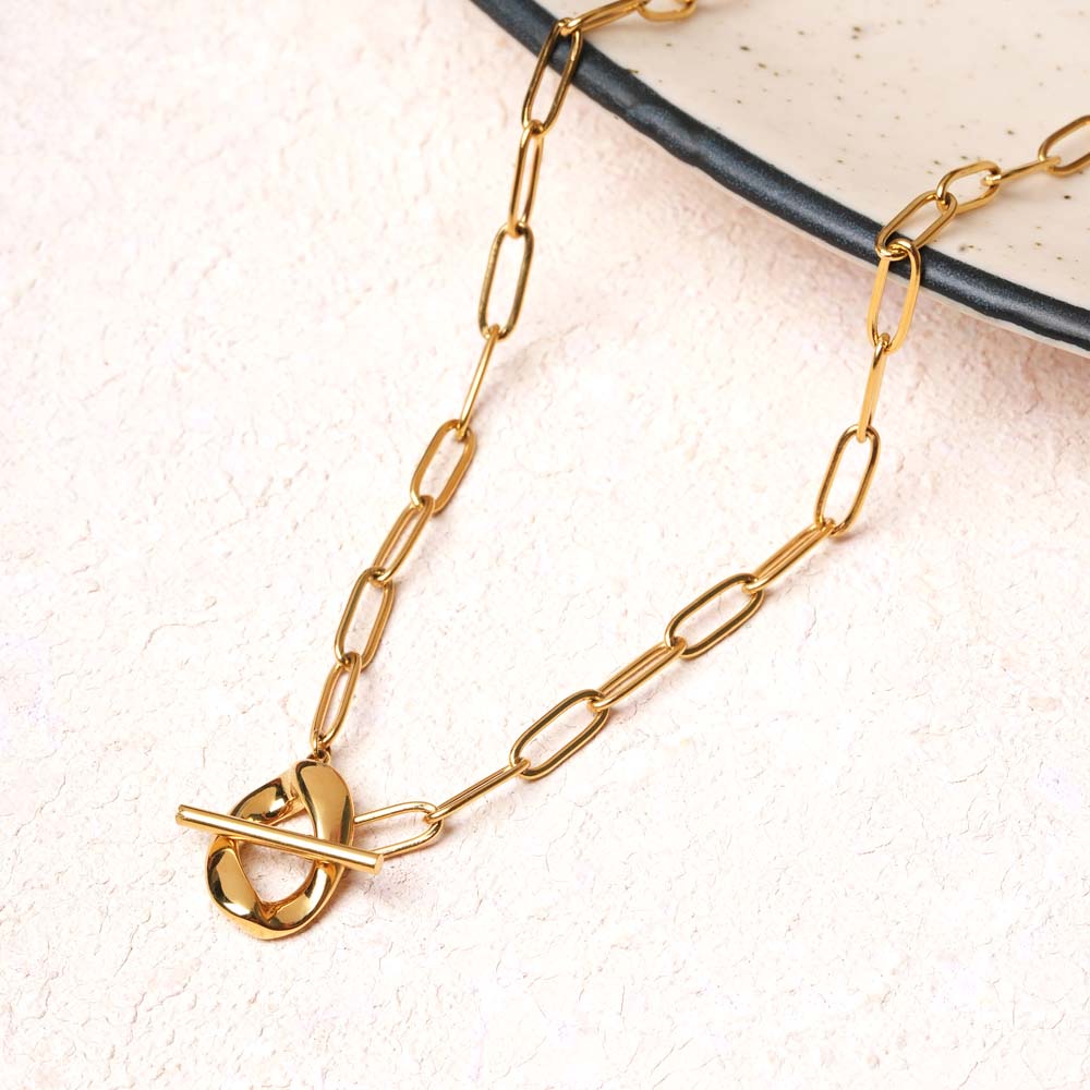 Lock & Bar Charm Necklace