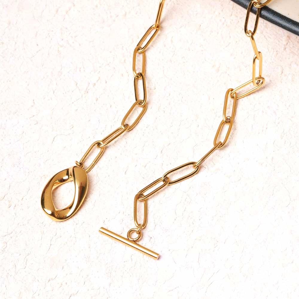 Lock & Bar Charm Necklace