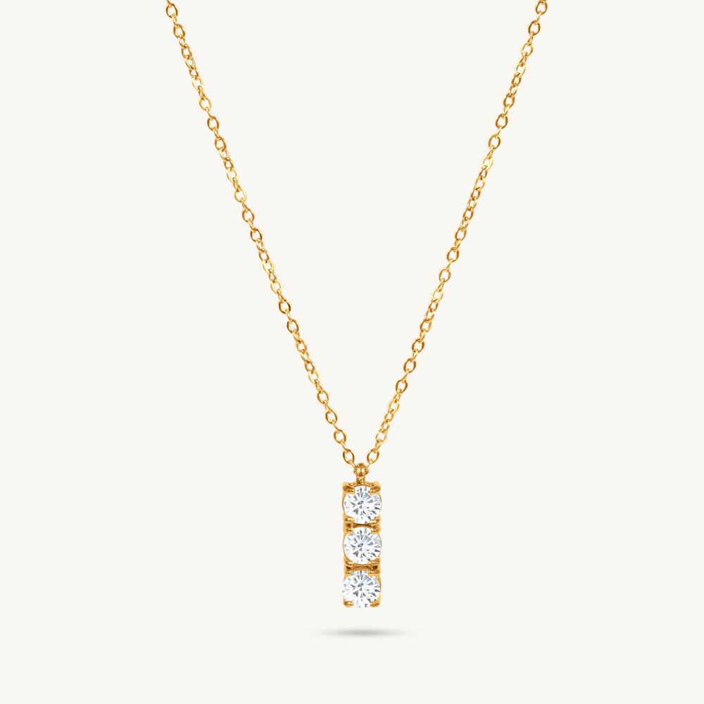 Triple Row Barrel Necklace