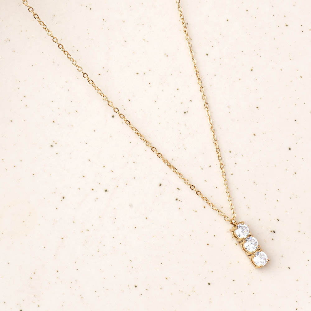 Triple Row Barrel Necklace