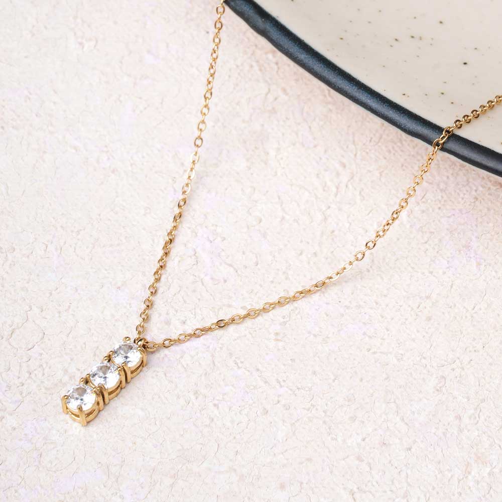Triple Row Barrel Necklace