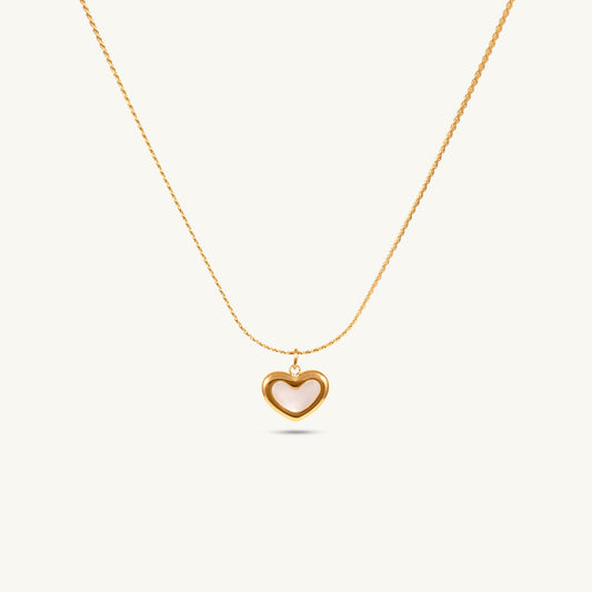 Open Heart Charm Necklace