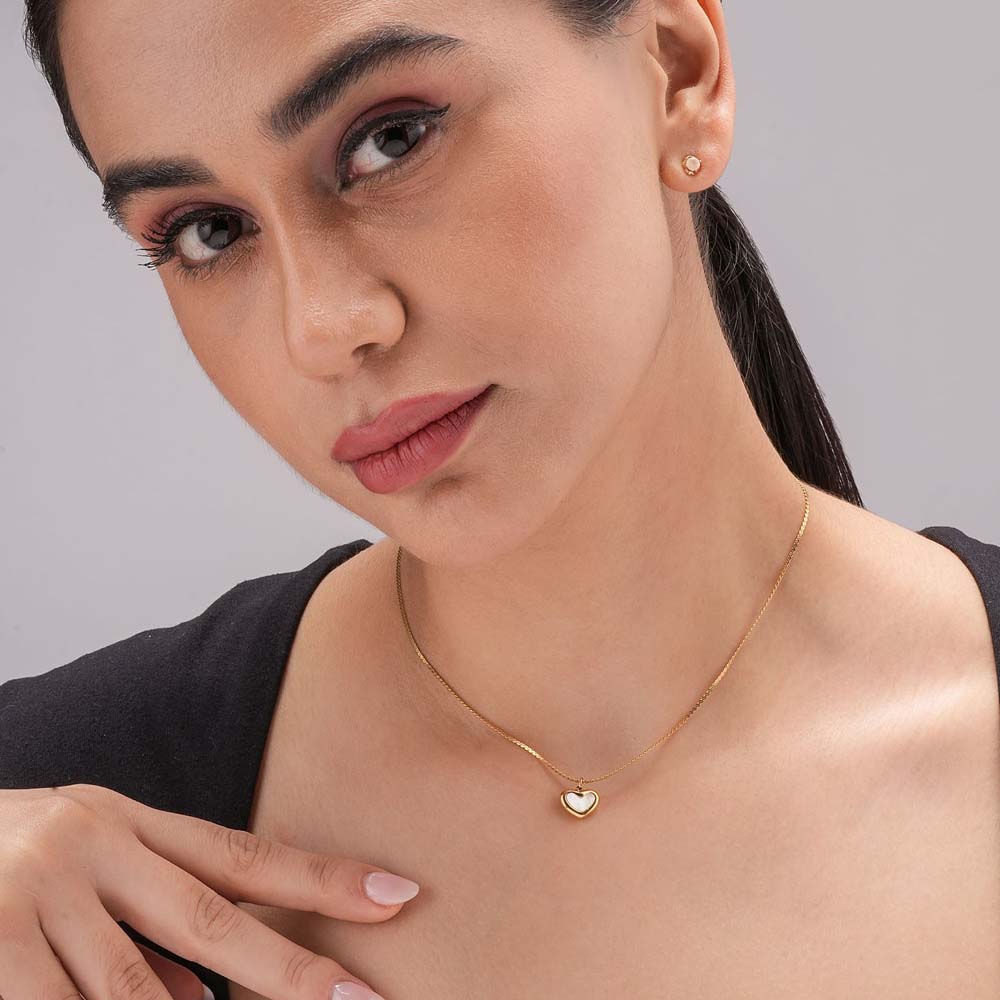 Open Heart Charm Necklace