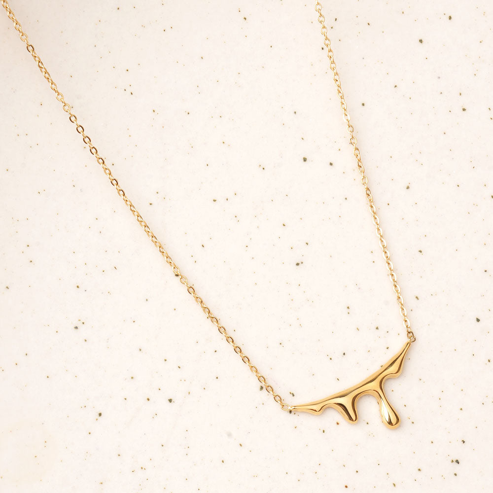 Branch Design Gold Pendant Necklace