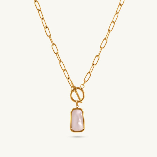 Layered Abstract Pendant Necklace