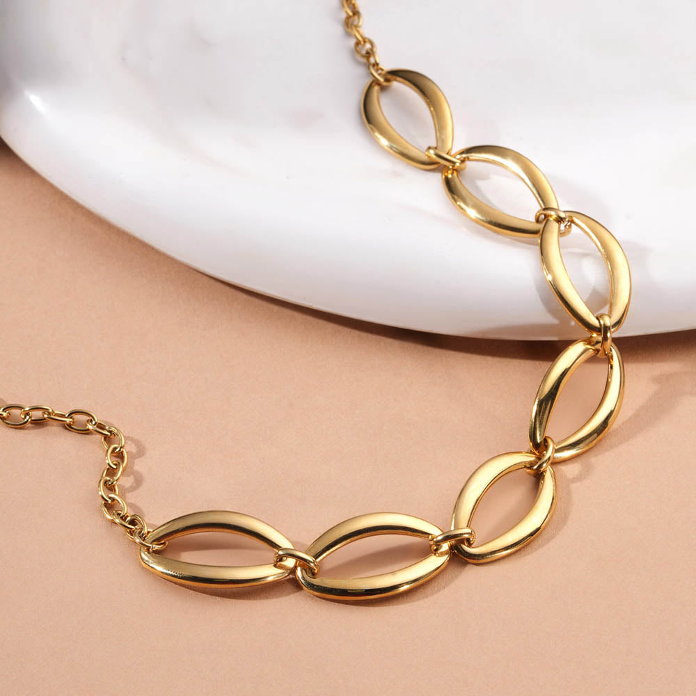 Sculptural Oval Statement Necklace