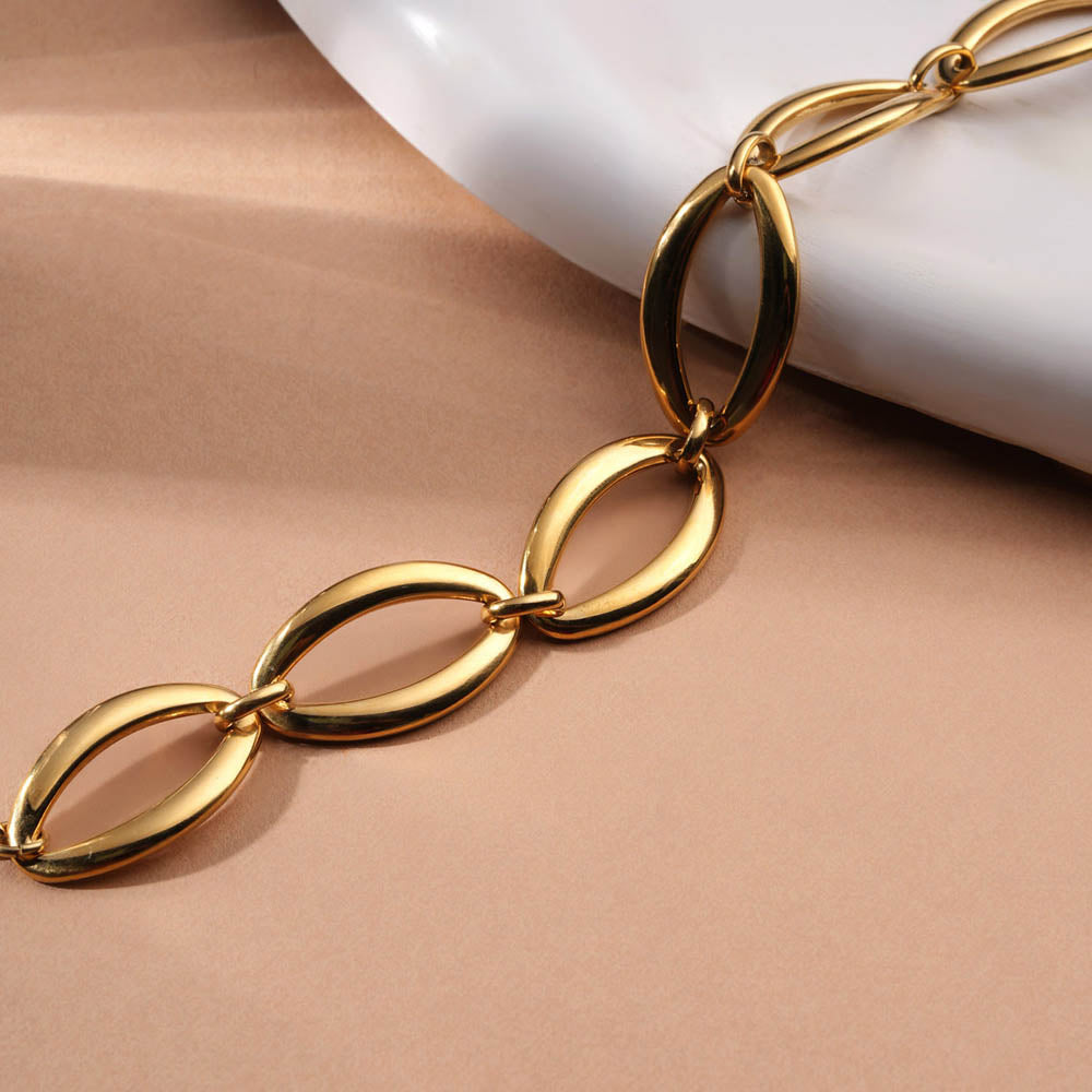 Sculptural Oval Statement Necklace