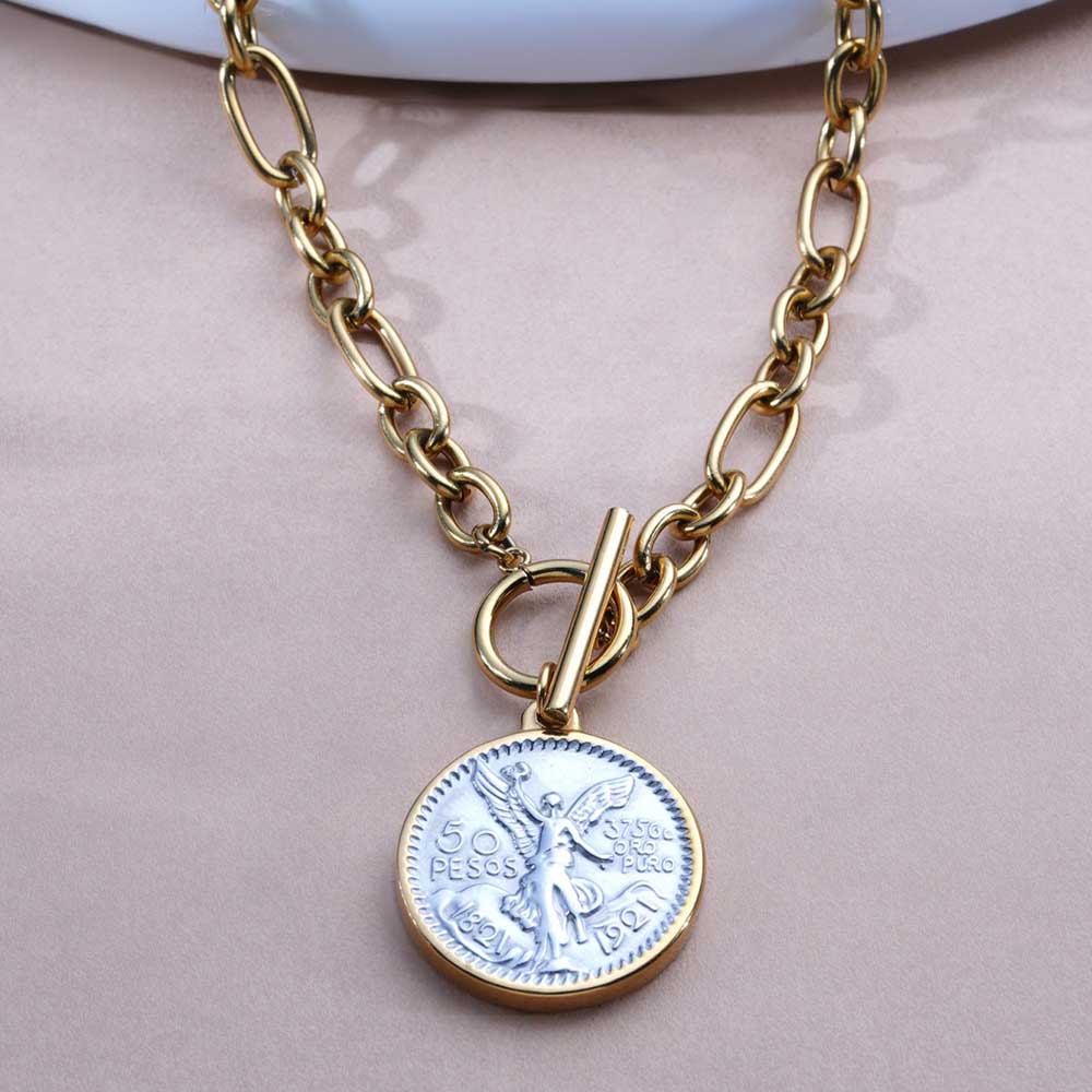 Vintage Angel Emblem Necklace