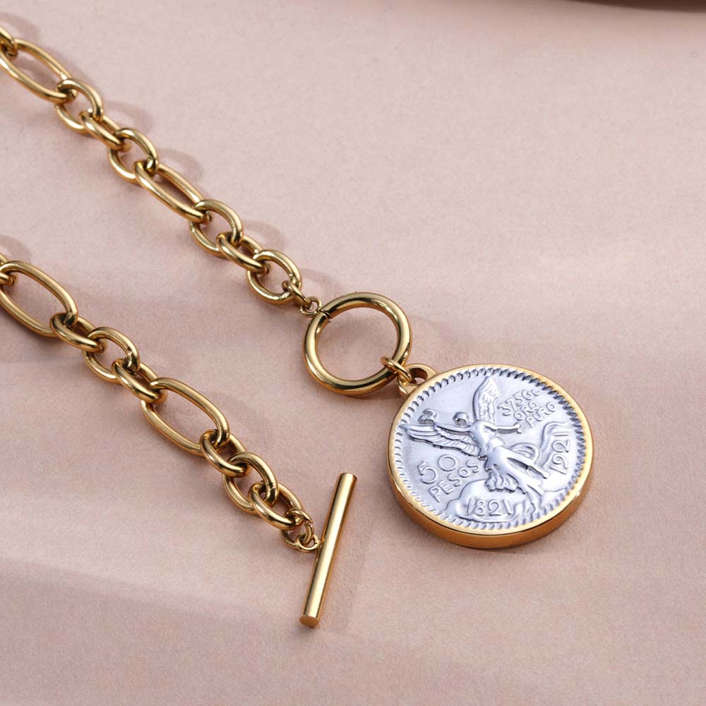 Vintage Angel Emblem Necklace