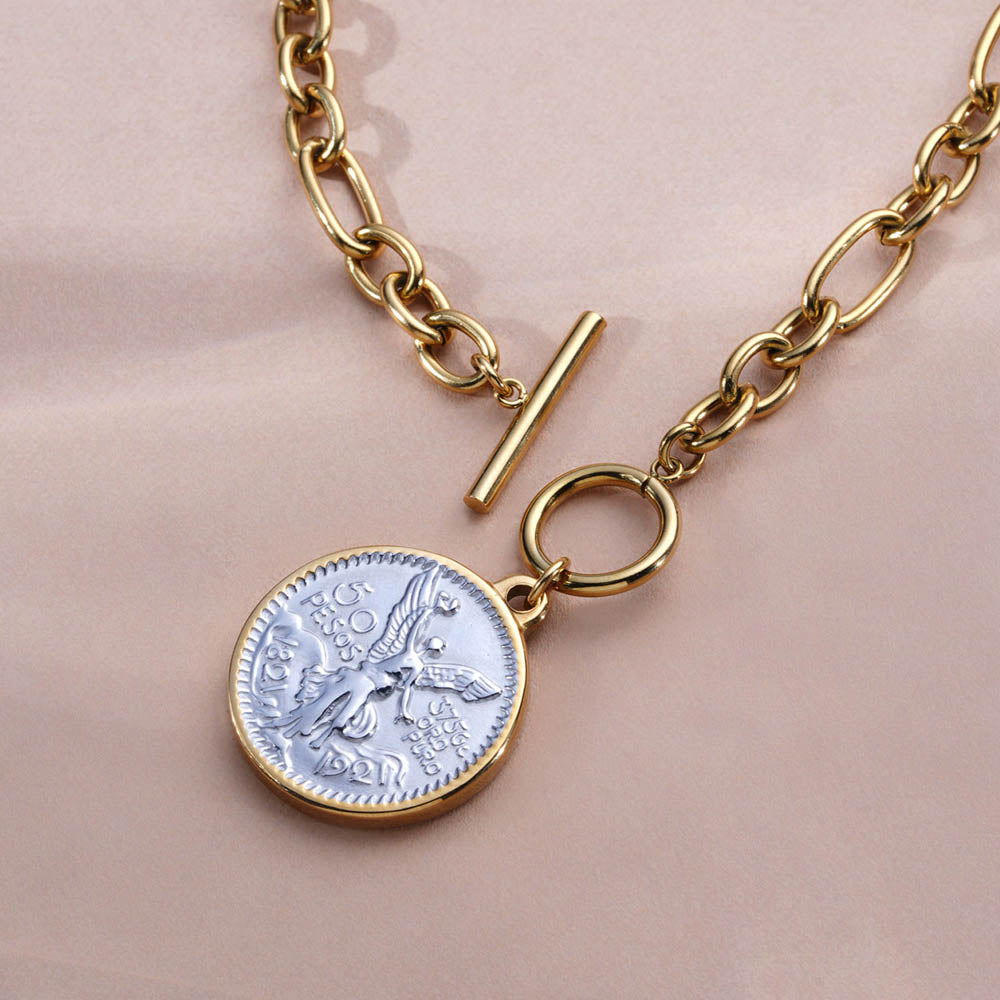 Vintage Angel Emblem Necklace