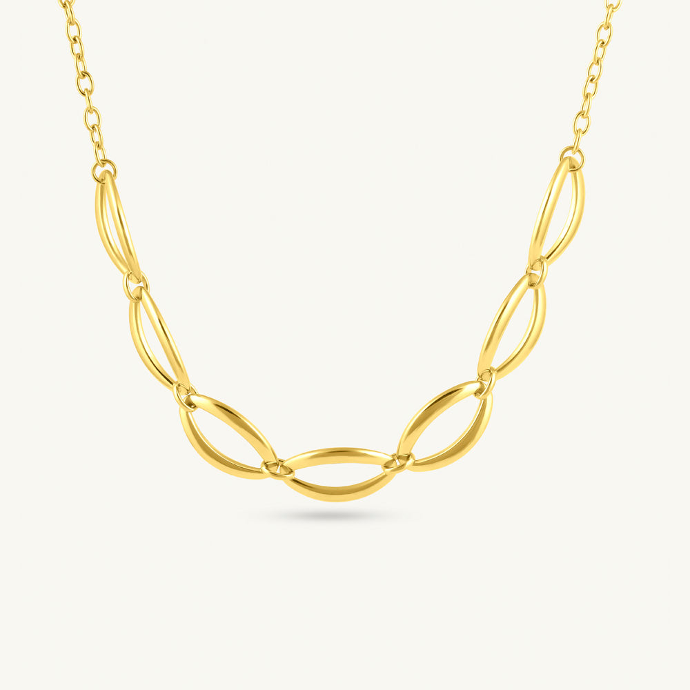 Sculptural Oval Statement Necklace