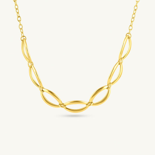 Sculptural Oval Statement Necklace