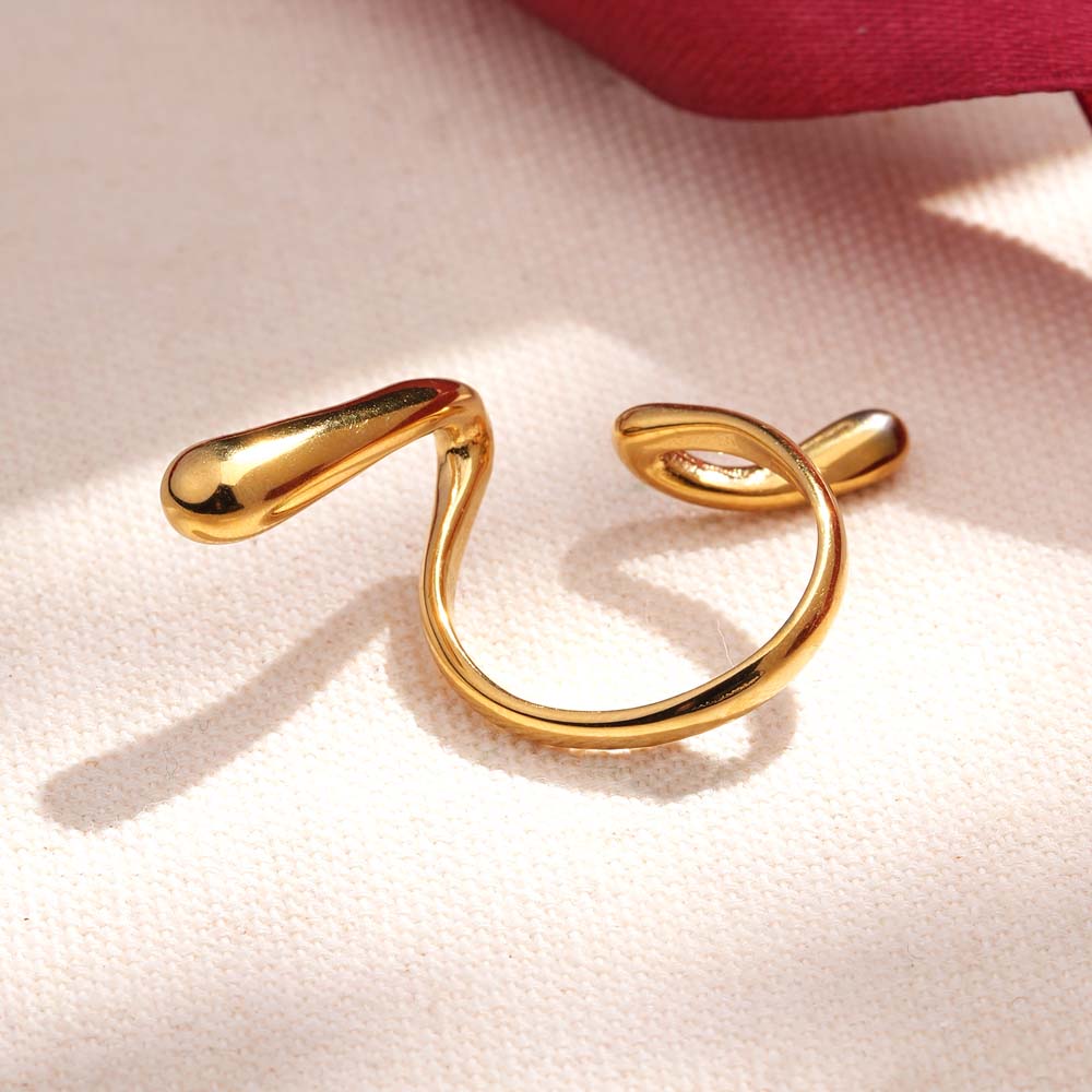 Wavy Spiral Open Band Ring