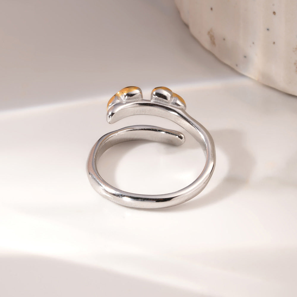 Twin Heartbud Wrap Ring