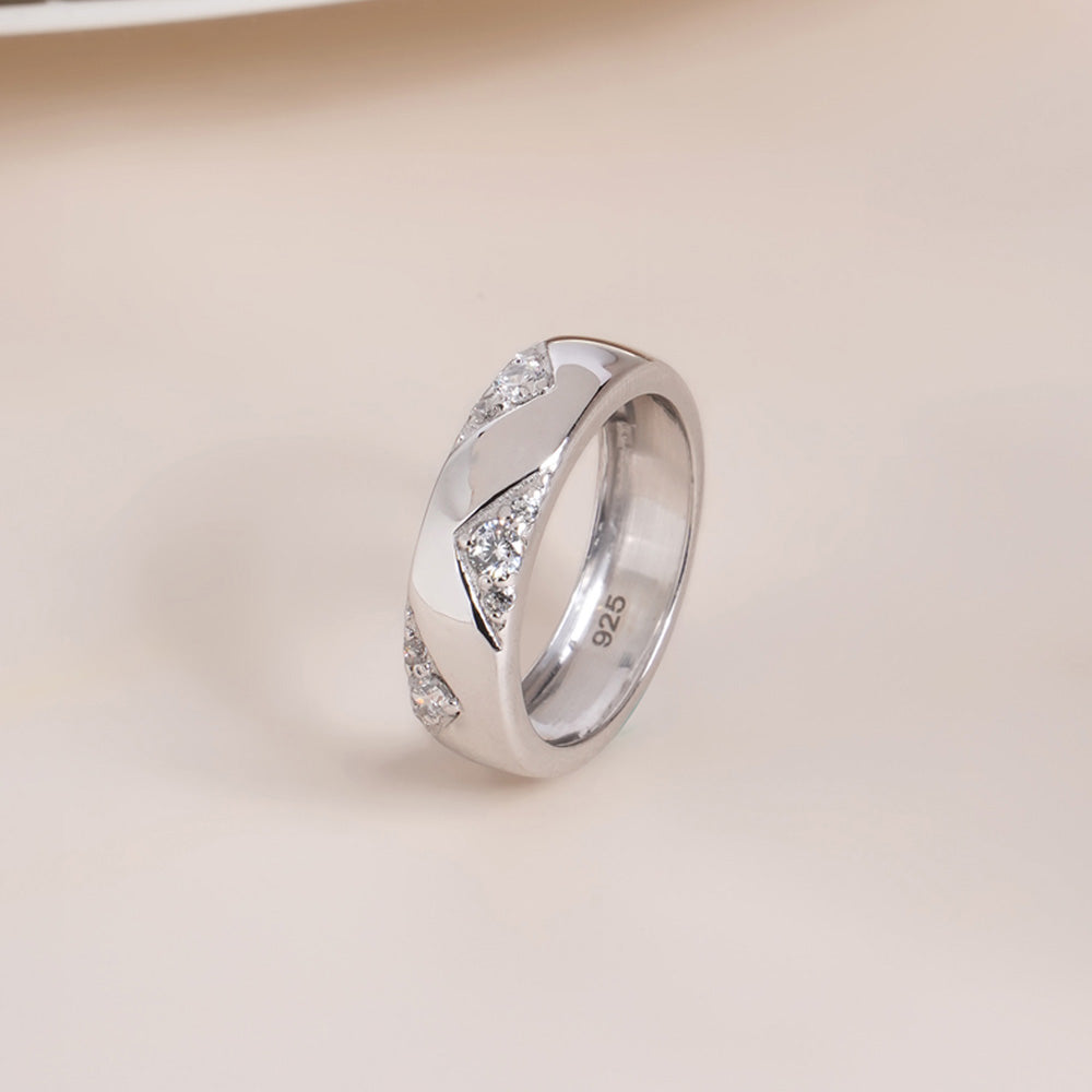 Triad of Love 925 Silver Men's Band