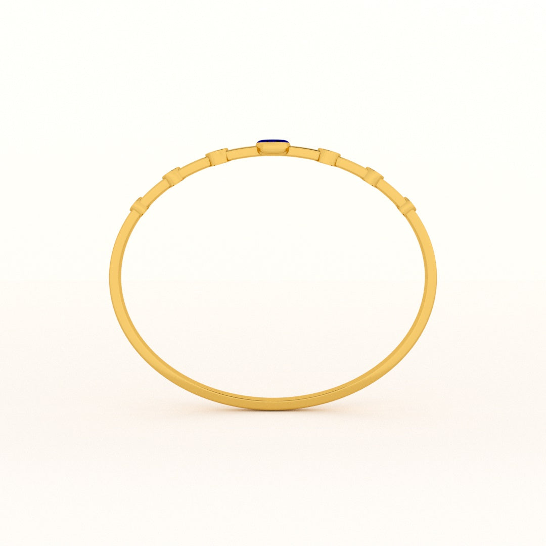 Evil Eye 925 Stone Band Ovel Bracelet