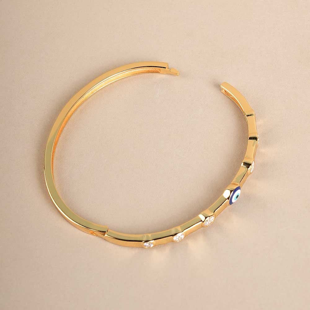 Evil Eye 925 Stone Band Ovel Bracelet