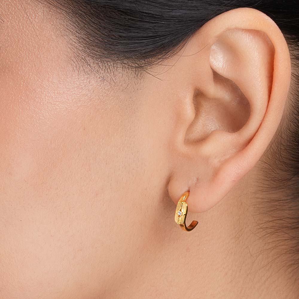 Tiny Echoes Signature Earrings