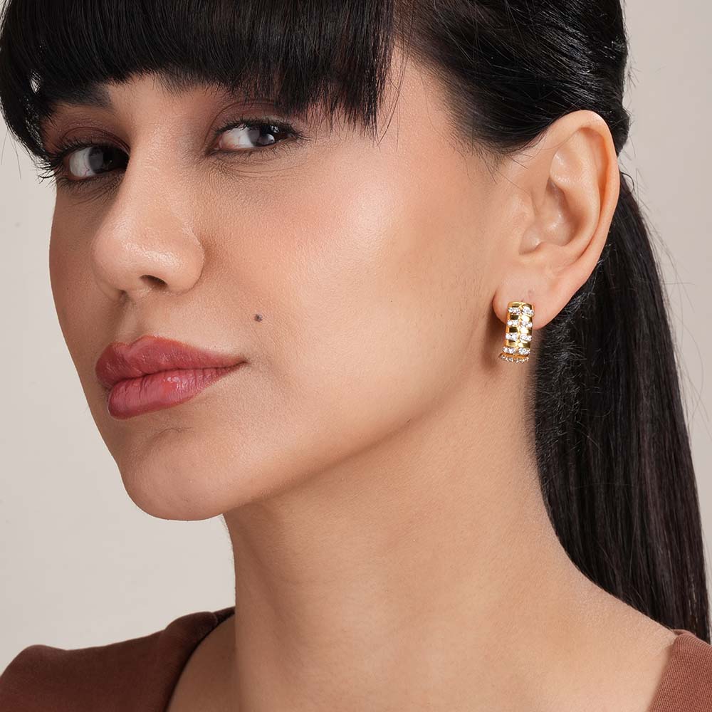 Wishbone Glint Signature Hoops Earrings