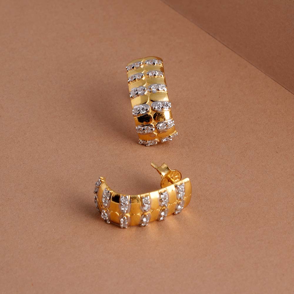 Wishbone Glint Signature Hoops Earrings