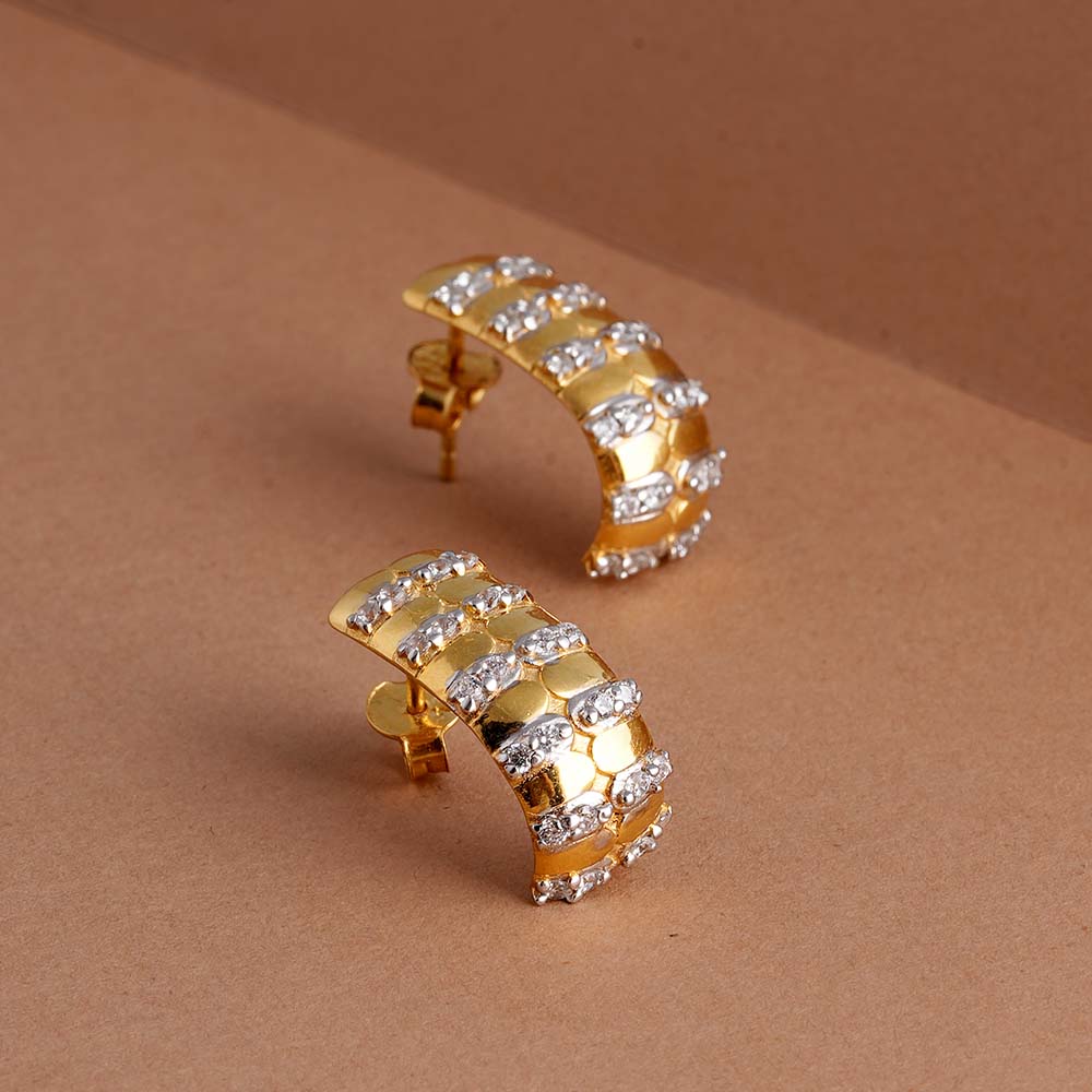 Wishbone Glint Signature Hoops Earrings