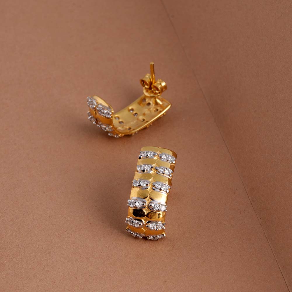 Wishbone Glint Signature Hoops Earrings