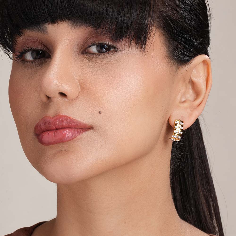 Wishbone Glint Signature Hoops Earrings