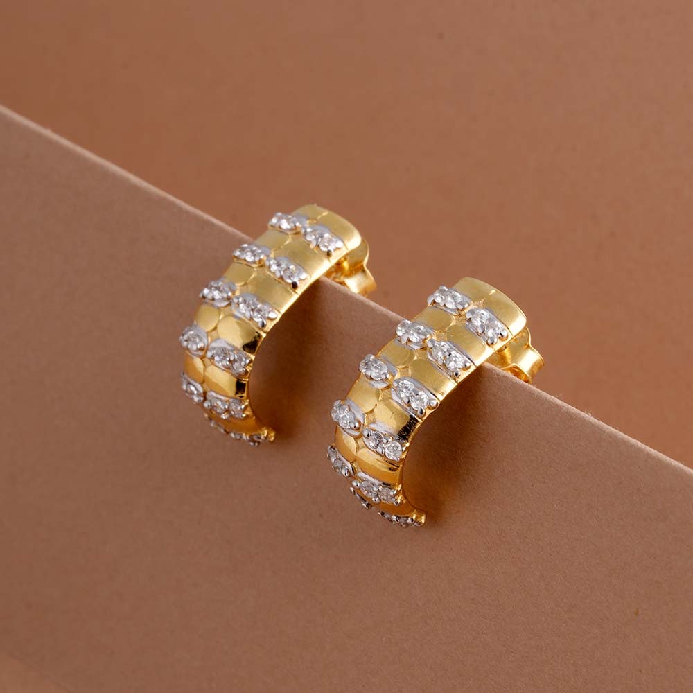 Wishbone Glint Signature Hoops Earrings