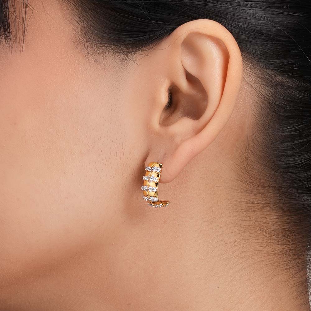 Wishbone Glint Signature Hoops Earrings