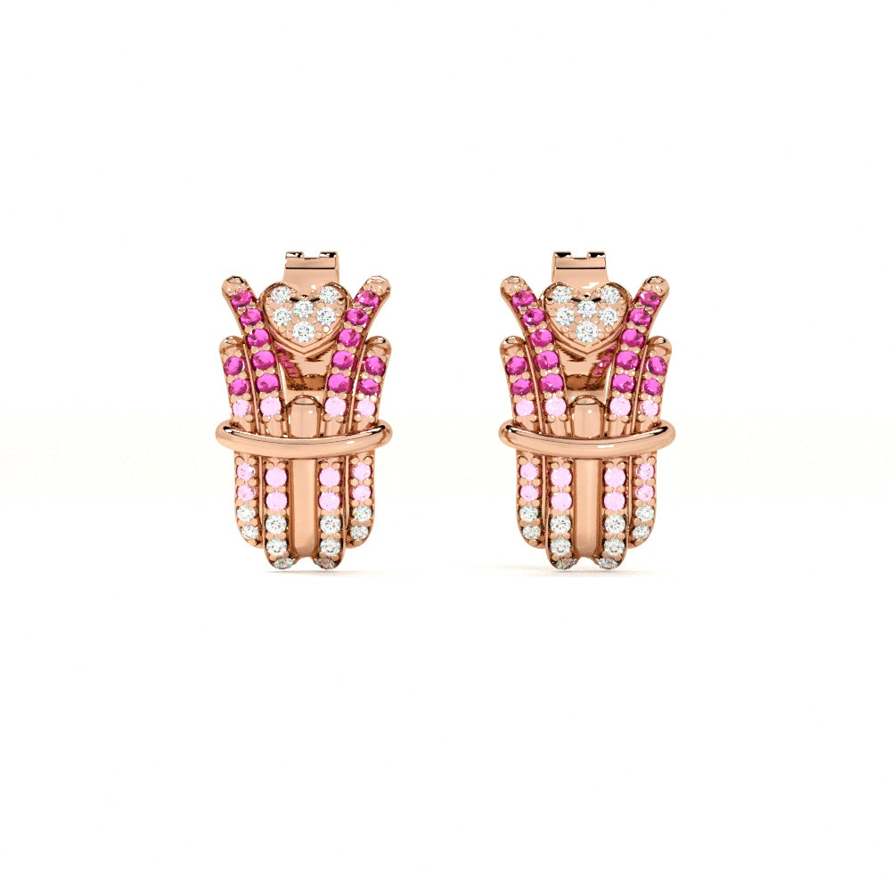 Ethereal Fade 925 Silver Rose Gold Earrings